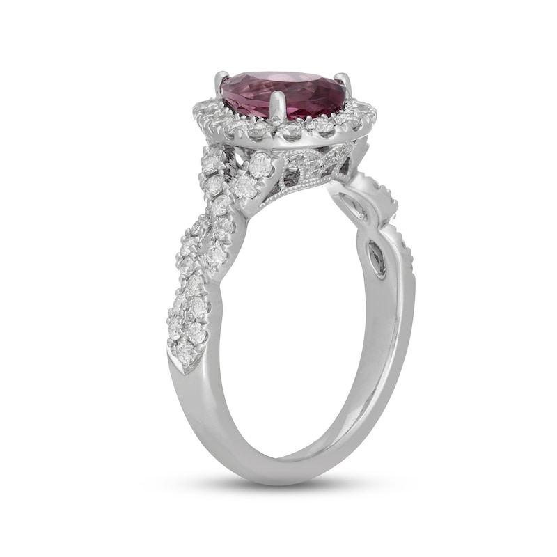 Main Image 2 of Neil Lane Pink Tourmaline & Diamond Engagement Ring 3/4 ct tw 14K White Gold