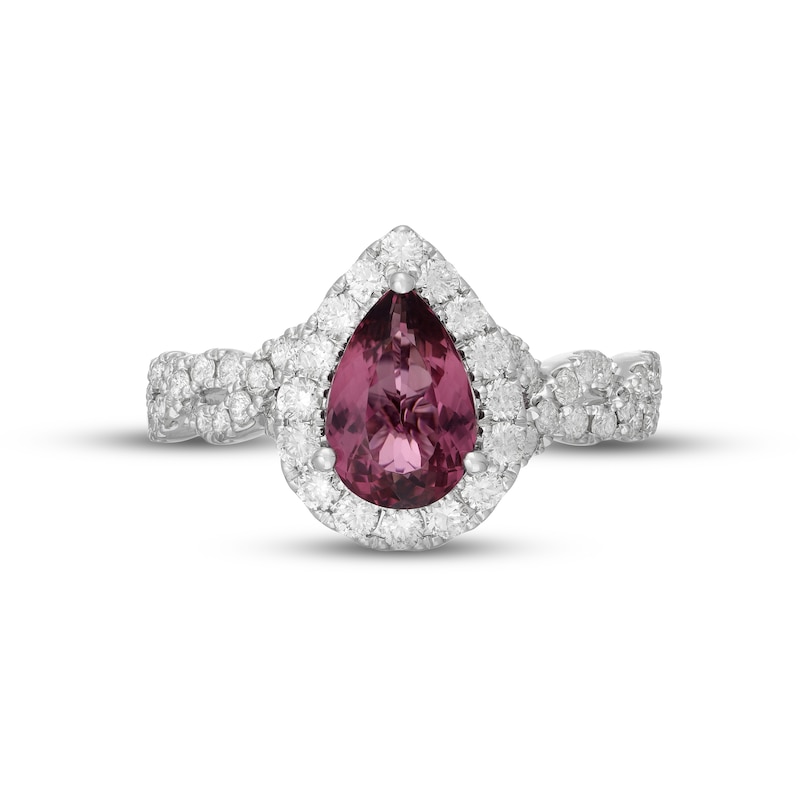 Main Image 3 of Neil Lane Pink Tourmaline & Diamond Engagement Ring 3/4 ct tw 14K White Gold