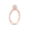 Thumbnail Image 1 of Monique Lhuillier Bliss Diamond Engagement Ring 7/8 ct tw Pear & Round-cut 18K Rose Gold