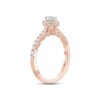 Thumbnail Image 1 of Monique Lhuillier Bliss Diamond Engagement Ring 7/8 ct tw Pear & Round-cut 18K Rose Gold