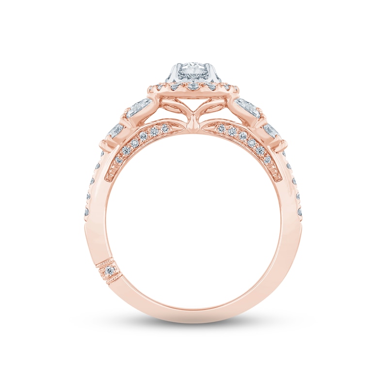 Monique Lhuillier Bliss Diamond Engagement Ring 1-1/4 ct tw Oval, Round ...
