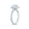 Thumbnail Image 1 of Monique Lhuillier Bliss Diamond Engagement Ring 1-1/3 ct tw Emerald & Round-cut 18K White Gold
