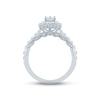 Thumbnail Image 3 of Monique Lhuillier Bliss Diamond Engagement Ring 1-1/3 ct tw Emerald & Round-cut 18K White Gold