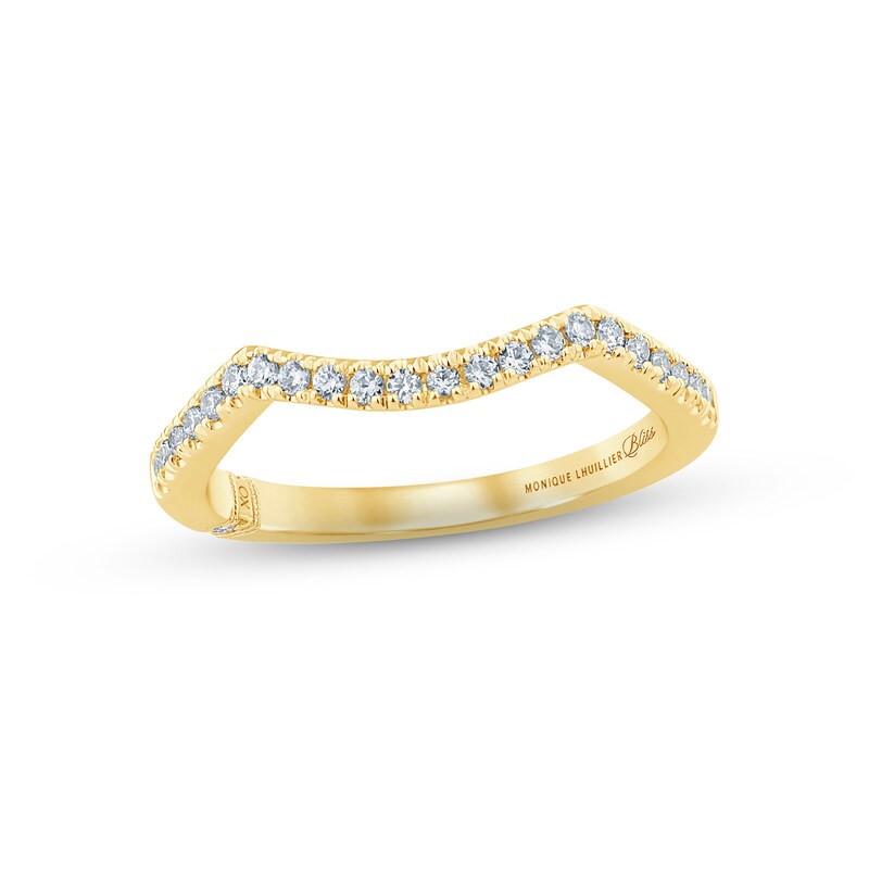 Monique Lhuillier Bliss Diamond Wedding Band 1/5 ct tw Round-cut 18K Yellow Gold