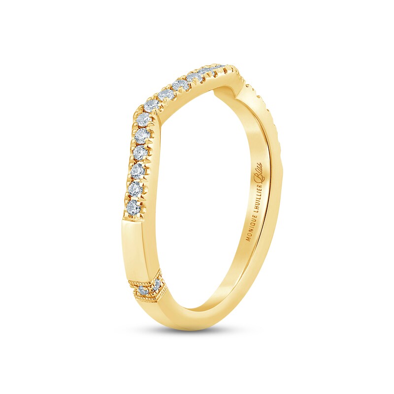 Monique Lhuillier Bliss Diamond Wedding Band 1/5 ct tw Round-cut 18K Yellow Gold