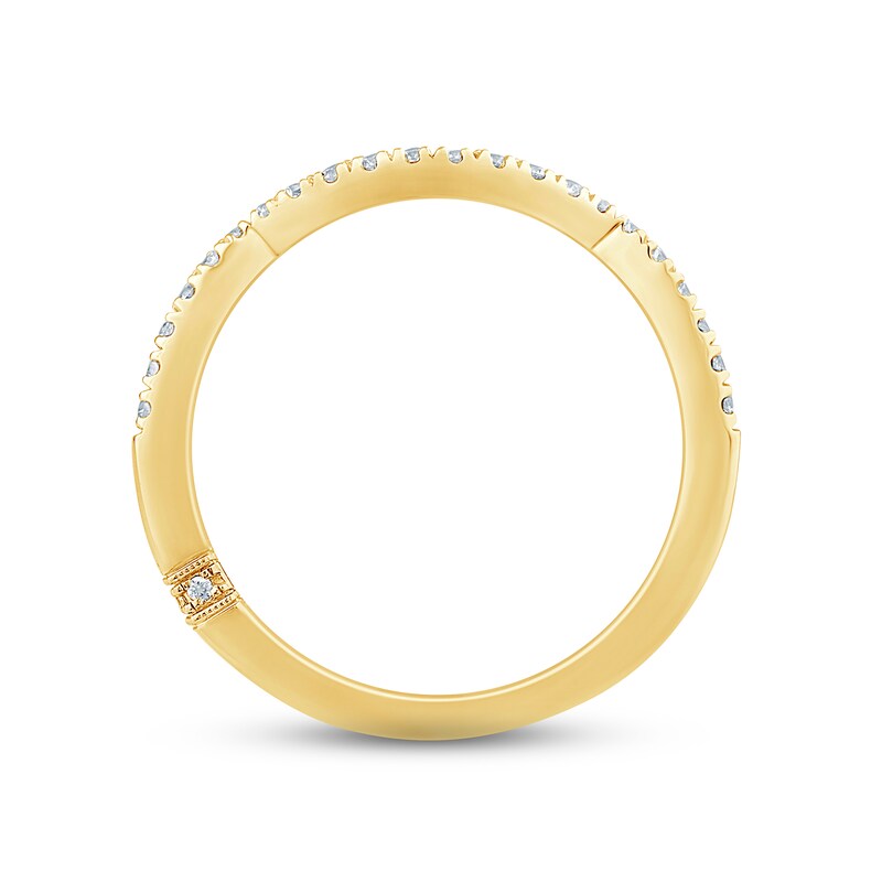 Monique Lhuillier Bliss Diamond Wedding Band 1/5 ct tw Round-cut 18K ...