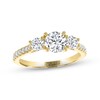 THE LEO Legacy Lab-Created Diamond Three-Stone Engagement Ring 1-1/2 ct tw 14K Yellow Gold