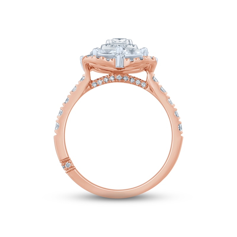 Monique Lhuillier Bliss Diamond Engagement Ring 1-3/8 ct tw Princess ...