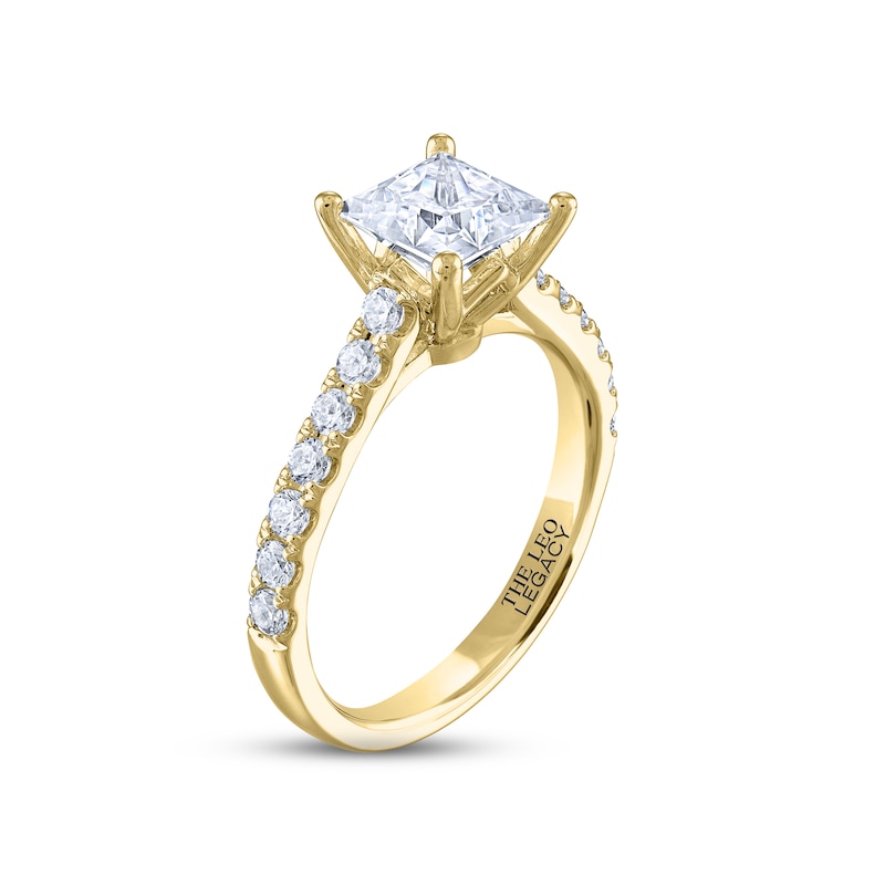 Main Image 2 of THE LEO Legacy Lab-Grown Diamond Princess-Cut Engagement Ring 1-7/8 ct tw 14K Yellow Gold