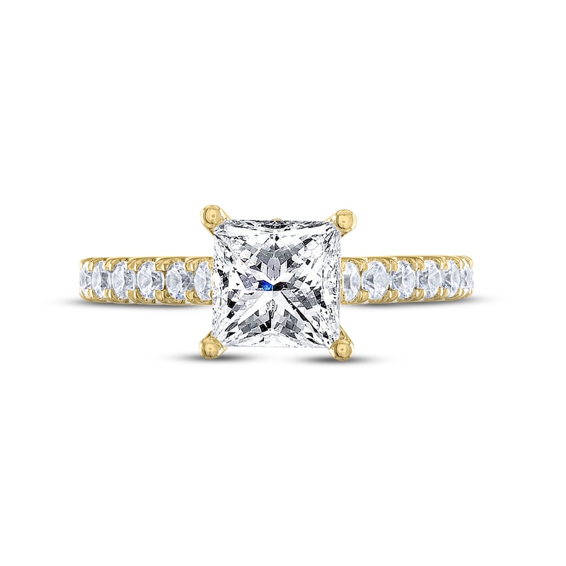 THE LEO Legacy Lab-Created Diamond Princess-Cut Engagement Ring 1-7/8 ct tw 14K Yellow Gold