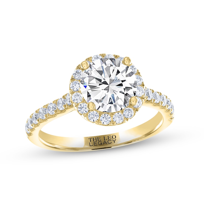 THE LEO Legacy Lab-Created Diamond Engagement Ring 1-7/8 ct tw 14K Yellow Gold