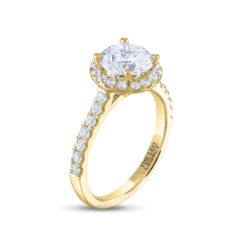 THE LEO Legacy Lab-Created Diamond Engagement Ring 1-7/8 ct tw 14K Yellow Gold
