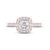 Thumbnail Image 2 of THE LEO Legacy Lab-Created Diamond Princess-Cut Engagement Ring 1-3/8 ct tw 14K Rose Gold