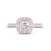 Thumbnail Image 3 of THE LEO Legacy Lab-Grown Diamond Princess-Cut Engagement Ring 1-3/8 ct tw 14K Rose Gold