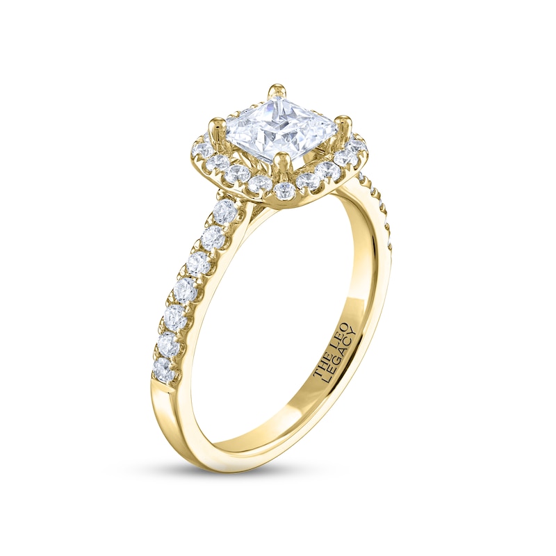 Main Image 2 of THE LEO Legacy Lab-Grown Diamond Princess-Cut Engagement Ring 1-3/8 ct tw 14K Yellow Gold