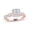 THE LEO Legacy Lab-Created Diamond Princess-Cut Engagement Ring 1-1/6 ct tw 14K Rose Gold