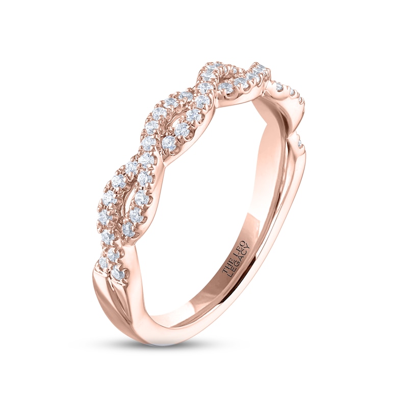 Main Image 2 of THE LEO Legacy Lab-Grown Diamond Wedding Band 1/3 ct tw 14K Rose Gold