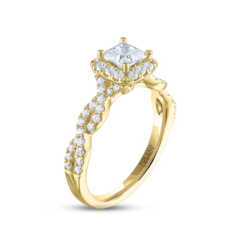 Main Image 2 of THE LEO Legacy Lab-Grown Diamond Princess-Cut Engagement Ring 1-1/6 ct tw 14K Yellow Gold