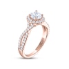 THE LEO Legacy Lab-Created Diamond Engagement Ring 1-3/8 ct tw 14K Rose Gold