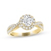 THE LEO Legacy Lab-Created Diamond Engagement Ring 1-3/8 ct tw 14K Yellow Gold