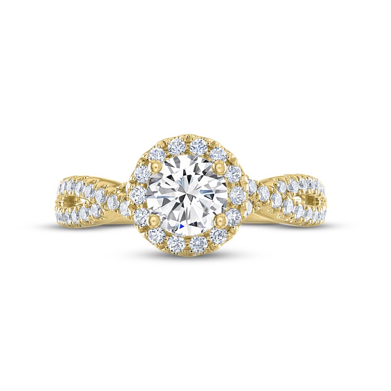 THE LEO Legacy Lab-Created Diamond Engagement Ring 1-3/8 ct tw 14K Yellow Gold
