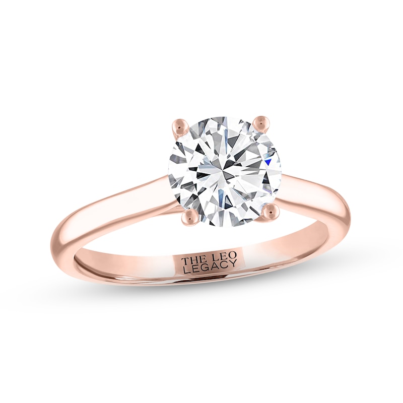 THE LEO Legacy Lab-Created Diamond Solitaire Ring 1-1/2 ct tw 14K Rose Gold