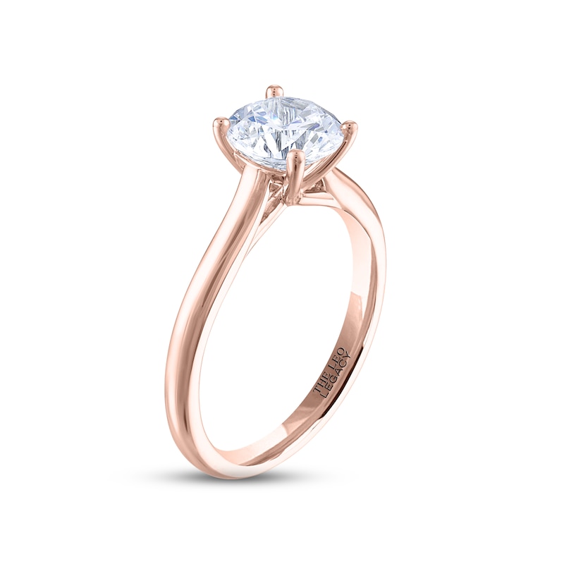Main Image 2 of THE LEO Legacy Lab-Grown Diamond Solitaire Ring 1-1/2 ct tw 14K Rose Gold