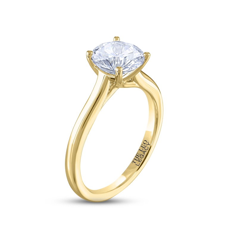 Main Image 2 of THE LEO Legacy Lab-Grown Diamond Solitaire Ring 2 ct tw 14K Yellow Gold