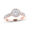 THE LEO Legacy Lab-Created Diamond Engagement Ring 1-1/6 ct tw 14K Rose Gold