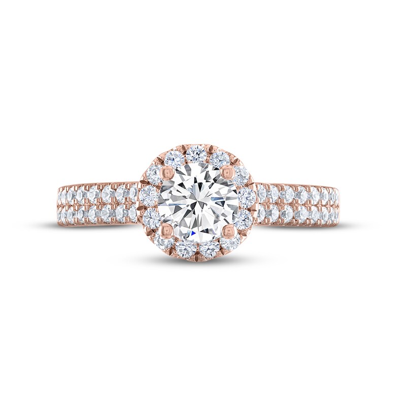 THE LEO Legacy Lab-Created Diamond Engagement Ring 1-1/6 ct tw 14K Rose Gold