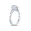 Thumbnail Image 1 of Monique Lhuillier Bliss Diamond Engagement Ring 1-1/4 ct tw Marquise, Round & Trillion-cut 18K White Gold
