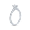 Thumbnail Image 2 of Monique Lhuillier Bliss Diamond Engagement Ring 5/8 ct tw Emerald & Round-cut 18K White Gold