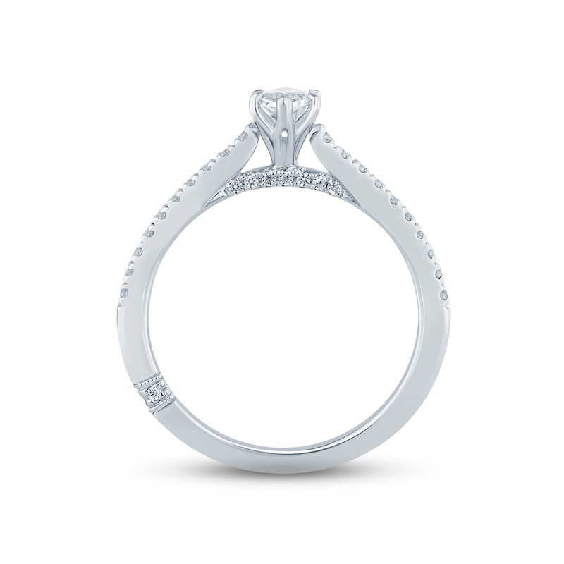 Main Image 3 of Monique Lhuillier Bliss Diamond Engagement Ring 5/8 ct tw Marquise & Round-cut 18K White Gold