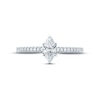 Monique Lhuillier Bliss Diamond Engagement Ring 5/8 ct tw Marquise & Round-cut 18K White Gold