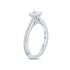 Thumbnail Image 1 of Monique Lhuillier Bliss Diamond Engagement Ring 5/8 ct tw Princess & Round-cut 18K White Gold