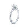 Thumbnail Image 1 of Monique Lhuillier Bliss Diamond Engagement Ring 5/8 ct tw Princess & Round-cut 18K White Gold