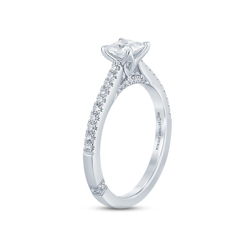 Main Image 2 of Monique Lhuillier Bliss Diamond Engagement Ring 5/8 ct tw Princess & Round-cut 18K White Gold