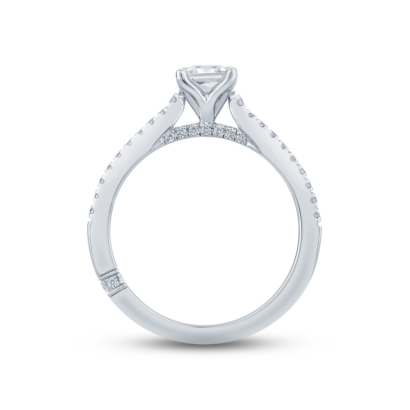 Monique Lhuillier Bliss Diamond Engagement Ring 5/8 ct tw Princess & Round-cut 18K White Gold