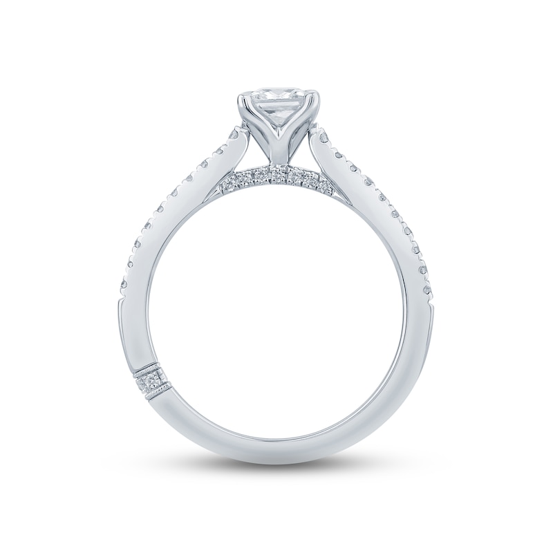 Main Image 3 of Monique Lhuillier Bliss Diamond Engagement Ring 5/8 ct tw Princess & Round-cut 18K White Gold