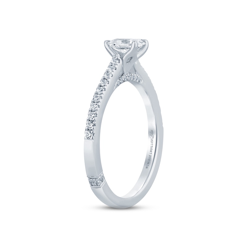 Monique Lhuillier Bliss Diamond Engagement Ring 5/8 ct tw Pear & Round-cut 18K White Gold