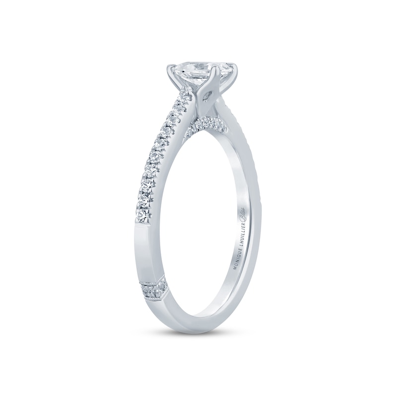 Main Image 2 of Monique Lhuillier Bliss Diamond Engagement Ring 5/8 ct tw Pear & Round-cut 18K White Gold