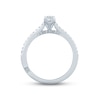 Thumbnail Image 3 of Monique Lhuillier Bliss Diamond Engagement Ring 5/8 ct tw Pear & Round-cut 18K White Gold