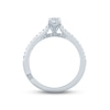 Thumbnail Image 2 of Monique Lhuillier Bliss Diamond Engagement Ring 5/8 ct tw Pear & Round-cut 18K White Gold