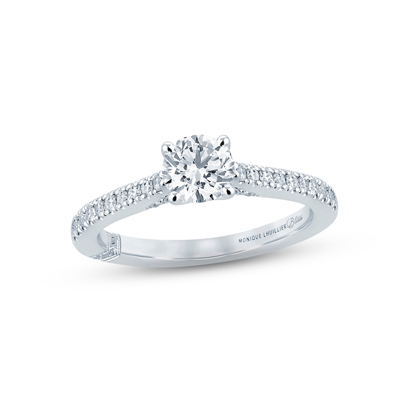 Monique Lhuillier Bliss Diamond Engagement Ring 5/8 ct tw Round-cut 18K White Gold