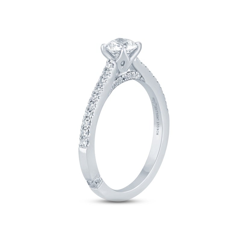 Monique Lhuillier Bliss Diamond Engagement Ring 5/8 ct tw Round-cut 18K White Gold