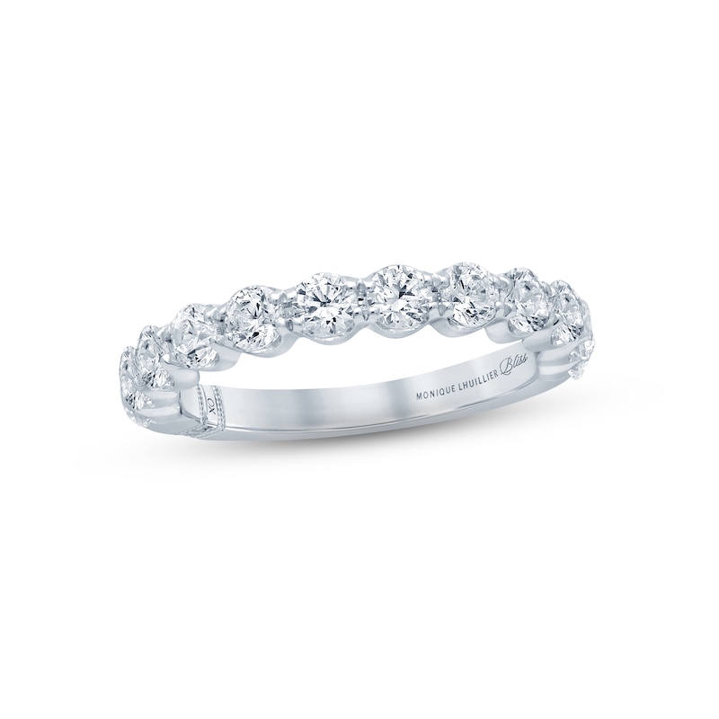 Main Image 1 of Monique Lhuillier Bliss Diamond Anniversary Band 1-1/2 ct tw Round-cut 18K White Gold