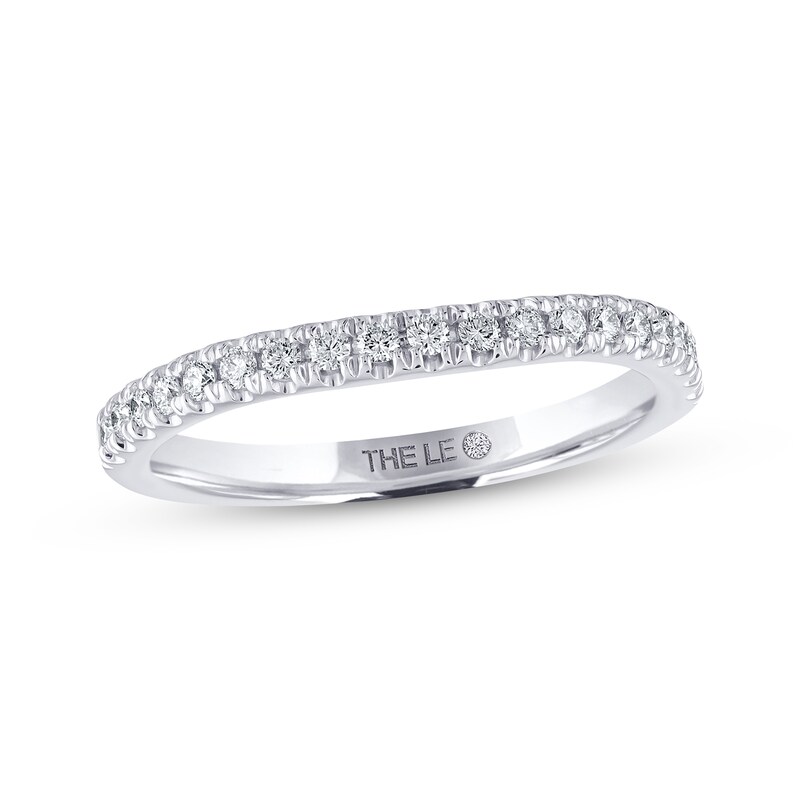 Main Image 1 of THE LEO Diamond Wedding Band 1/4 ct tw Round-cut 14K White Gold