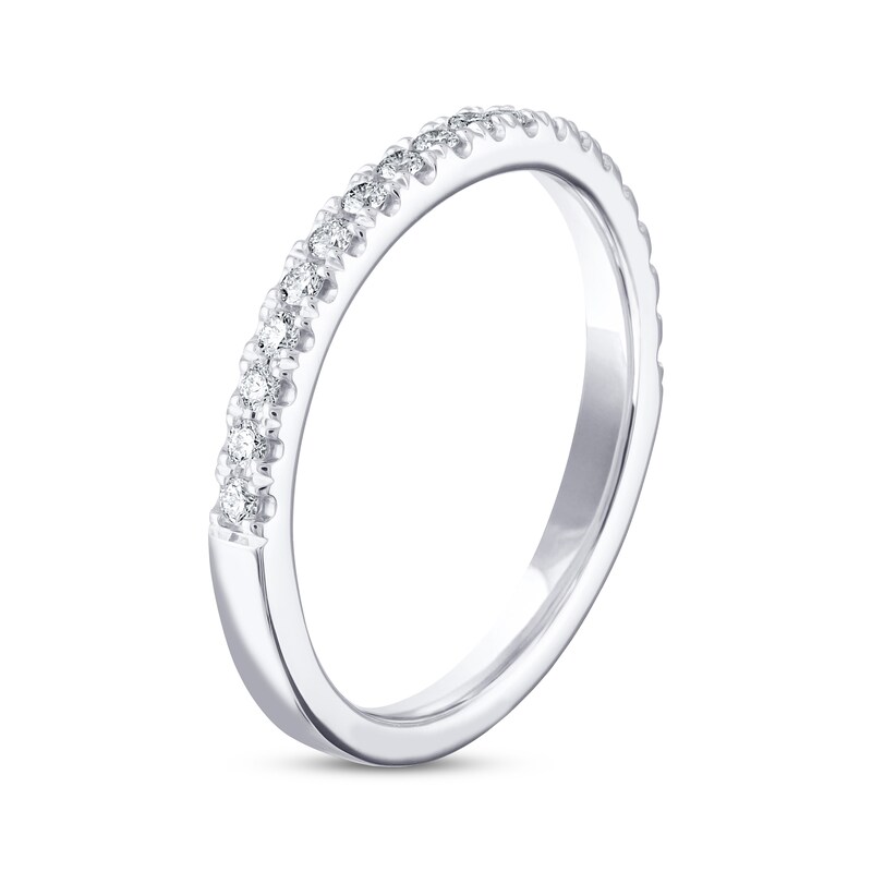 Main Image 2 of THE LEO Diamond Wedding Band 1/4 ct tw Round-cut 14K White Gold