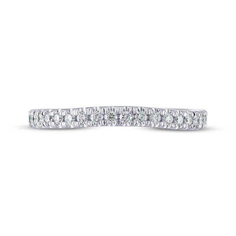 Main Image 3 of THE LEO Diamond Wedding Band 1/4 ct tw Round-cut 14K White Gold