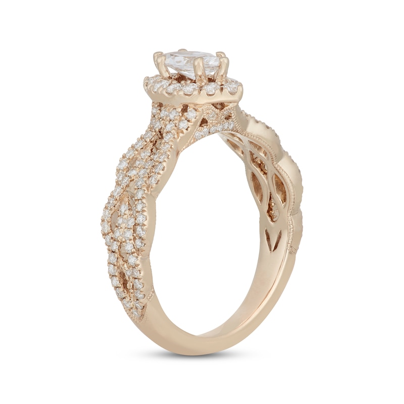 Neil Lane Diamond Engagement Ring 7/8 ct tw Marquise & Round-cut 14K Yellow Gold